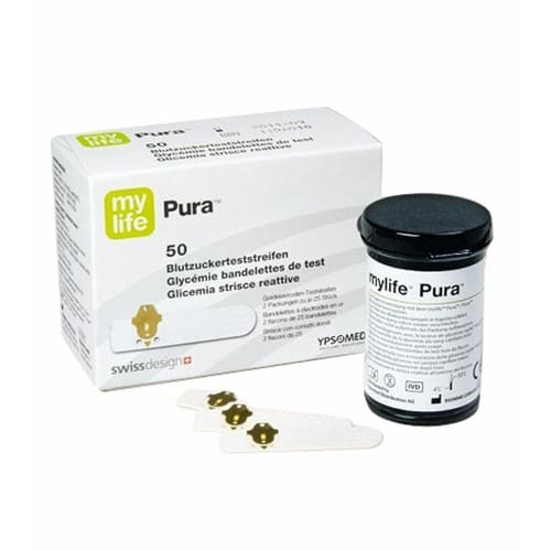 Mylife Pura Blood Glucose Sensor Test Strips - Box Of 50