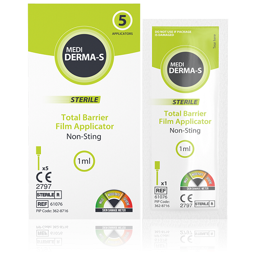 Medi Derma S Sterile Medical Barrier Film Applicators, White, 1 ml, 5 Piece, 1 Count