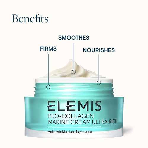 Elemis Pro-Collagen Marine Cream Ultra Rich, Intensely Hydrating Anti-Wrinkle Face Cream, Anti-Ageing Moisturiser for Dry Skin, Collagen Day Cream to Firm 2