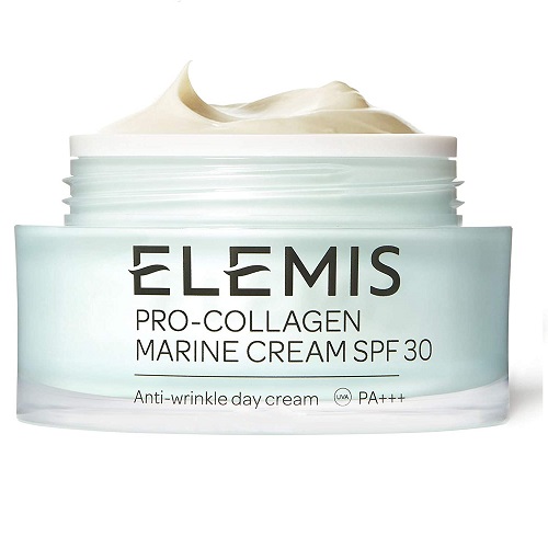 Elemis Pro-Collagen Marine Cream with SPF 30, 3-in-1 Smoothing Face Moisturiser with Chlorella, Ginkgo Biloba & Padina Pavonica, Ultra-light